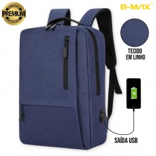 Mochila de Notebook Linho Slim BM-B595 B-MAX - Azul