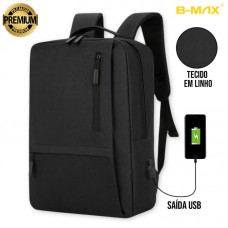Mochila de Notebook Linho Slim BM-B595 B-MAX - Preta