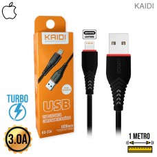 Cabo Lightning 1m Turbo KD-23A Kaidi - Preto