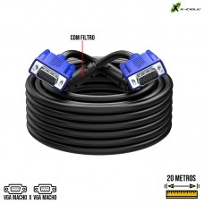 Cabo VGA 20m com Filtro XC-VGA-20 X-Cell Cabo VGA 20m com Filtro XC-VGA-20 X-Cell