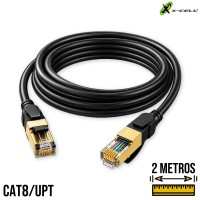Cabo de Rede 2m Cat8 XC-CAT8-2 X-Cell - Preto