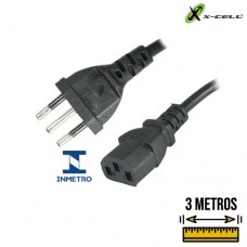 Cabo de Força Tripolar ATX 3m X-Cell XC-CF-05