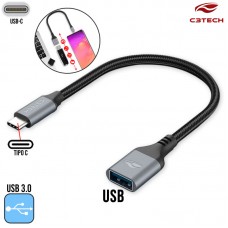 Cabo Adaptador OTG USB-C Macho/USB-A Fêmea OTG-50 C3 Tech