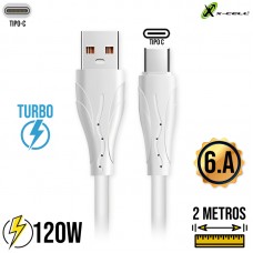 Cabo Tipo C 2m Turbo 120W XC-CD-142 X-Cell - Branco Cabo Tipo C 2m Turbo 120W XC-CD-142 X-Cell - Branco