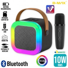 Caixa de Som Bluetooth com Microfone BM-S103 B-Max - Preta