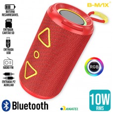 Caixa de Som Bluetooth BM-S201 B-Max - Vermelha