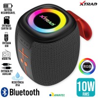 Caixa de Som Bluetooth 10W RGB XDG-351 Xtrad