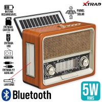 Caixa de Som Bluetooth Retrô XDG-71 Xtrad - Madeira