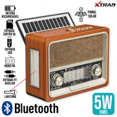 Caixa de Som Bluetooth Retrô XDG-71 Xtrad - Madeira