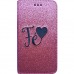 Capa Book Cover para Motorola Moto G6 Plus - Gliter Fé Coração Pink Capa Book Cover para Motorola Moto G6 Plus - Gliter Fé Coração Pink
