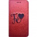 Capa Book Cover para Motorola Moto G6 Plus - Gliter Fé Coração Pink Capa Book Cover para Motorola Moto G6 Plus - Gliter Fé Coração Pink