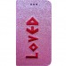 Capa Book Cover para Motorola Moto G6 Plus - Gliter Loved Preta Capa Book Cover para Motorola Moto G6 Plus - Gliter Loved Preta