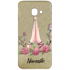 Capa para Samsung Galaxy J6 Plus Case2you - Namaste Gliter Dourada Capa para Samsung Galaxy J6 Plus Case2you - Namaste Gliter Dourada