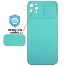 Capa para iPhone 12 Pro - Emborrachada Cam Protector Verde Claro