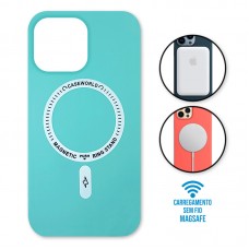 Capa iPhone 13 Pro Max - Padrão Magsafe Verde Claro