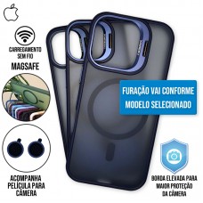 Capa iPhone 16 - Metal Stand Fosca Magsafe Navy Blue