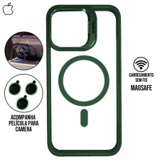 Capa iPhone 13 Pro Max - Metal Stand Magsafe Cangling Green Capa iPhone 13 Pro Max - Metal Stand Magsafe Cangling Green