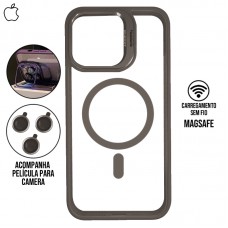 Capa iPhone 12 Pro Max - Metal Stand Magsafe Titanium Gray