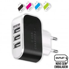 Carregador 3 USB Outlet