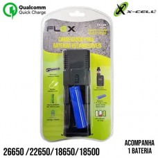 Carregador de Baterias com 1 Bateria FX-C08 X-Cell