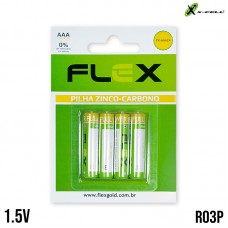Cartela 4un Pilha Zinco/Carbono AAA FX-AAAZ4 X-Cell Cartela 4un Pilha Zinco/Carbono AAA FX-AAAZ4 X-Cell