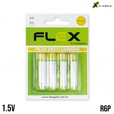 Cartela 4un Pilha Zinco/Carbono AA FX-AAZ4 X-Cell