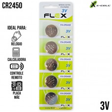 Cartela 5un Bateria Botão 3V Lítio FX-CR2450 X-Cell
