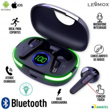 Fone Bluetooth LEF-PRO80 Lehmox - Preto