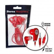 Fone P3 MS-5V - Vermelho Fone P3 MS-5V - Vermelho