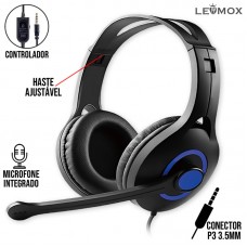 Headset Gamer P3 LEF-1051 Lehmox - Azul