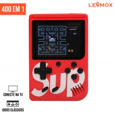 Mini Game Portátil 400 Jogos LEY-238 Lehmox - Vermelho