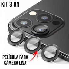 Película de Câmera Lisa iPhone 16 Pro e 16 Pro Max - Preta