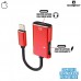 Cabo Adaptador Lightning x Fone e Carregamento SX-ZJ22 Sumexr - Vermelho Cabo Adaptador Lightning x Fone e Carregamento SX-ZJ22 Sumexr - Vermelho