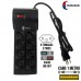 Extensão Elétrica 8 Tomadas FL-82BK Coletek - Preto Extensão Elétrica 8 Tomadas FL-82BK Coletek - Preto