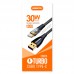 Cabo Tipo C 1,2m Turbo 30W CB822C Kimaster - Preto Cabo Tipo C 1,2m Turbo 30W CB822C Kimaster - Preto