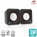Caixa de Som 3W SP-301BK C3 Tech - Preto Caixa de Som 3W SP-301BK C3 Tech - Preto