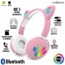 Headphone Bluetooth Gatinho LEF-1018 Lehmox - Rosa Headphone Bluetooth Gatinho LEF-1018 Lehmox - Rosa