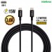 Cabo Tipo C 1,2m 15W EUCC 12PP Intelbras - Preto Cabo Tipo C 1,2m 15W EUCC 12PP Intelbras - Preto