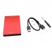 Case para HD Externo Sata 2.5 USB 3.0 CH-400RD C3 Tech - Vermelha Case para HD Externo Sata 2.5 USB 3.0 CH-400RD C3 Tech - Vermelha
