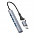 Hub Tipo C 3.0 com 4 Portas HU-C500GY C3 Tech Hub Tipo C 3.0 com 4 Portas HU-C500GY C3 Tech