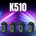 Caixa de Som Bluetooth RGB K510 Kimaster - Preto Cinza