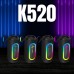 Caixa de Som Bluetooth RGB K520 Kimaster - Preto Cinza Caixa de Som Bluetooth RGB K520 Kimaster - Preto Cinza