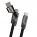 Cabo USB 2 em 1 A-C/C-C 1M 60W CB-430GY C3 Tech Cabo USB 2 em 1 A-C/C-C 1M 60W CB-430GY C3 Tech