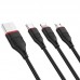 Cabo USB 3 em 1 Lightning Tipo C e Micro USB 1m KD-30 Kaidi Cabo USB 3 em 1 Lightning Tipo C e Micro USB 1m KD-30 Kaidi