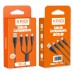 Cabo USB 3 em 1 Lightning Tipo C e Micro USB 1m KD-30 Kaidi Cabo USB 3 em 1 Lightning Tipo C e Micro USB 1m KD-30 Kaidi