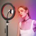 Iluminador Ring Light RGB 10 Pol + Tripé 2,1m BM-L19 B-Max Iluminador Ring Light RGB 10 Pol + Tripé 2,1m BM-L19 B-Max
